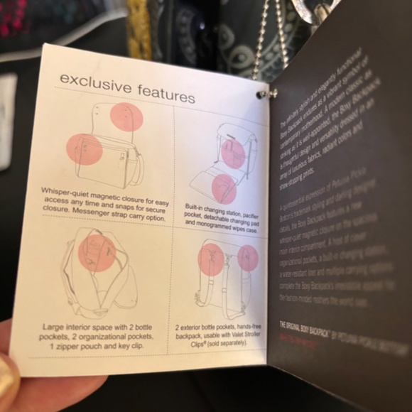 NWT Petunia Pickle Bottom Grey Black Yellow Embroidered Diaper Bag Set - Picture 6 of 9